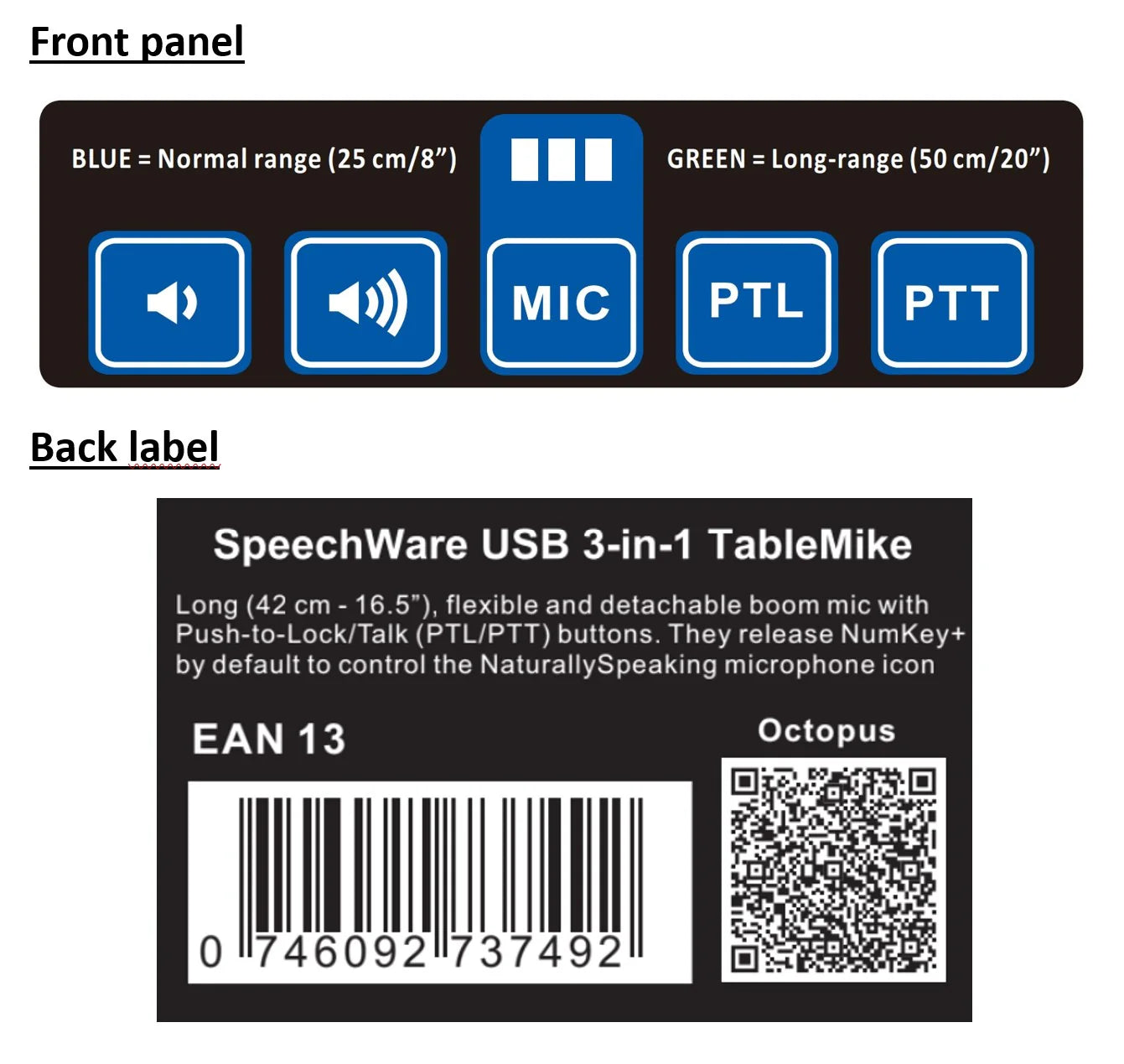 USB 3-In-1 Tablemike